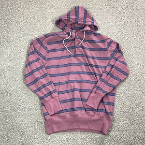 Hunter's Run Hoodie Sweatshirt Women's Pullover Thin Light Weight Stripe Large
